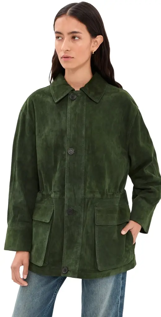 Maeve Lamb Suede Jacket
