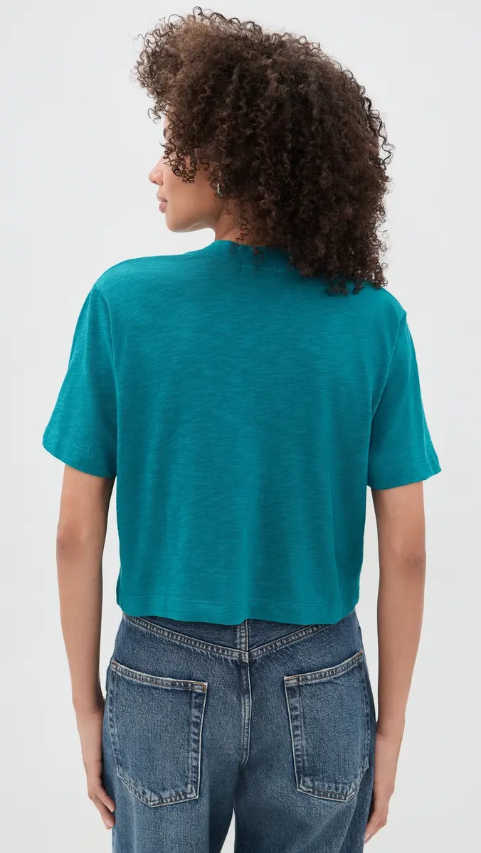 Junk Food Dolphins Helmut Mock Crop Tee | Thumbnail 3