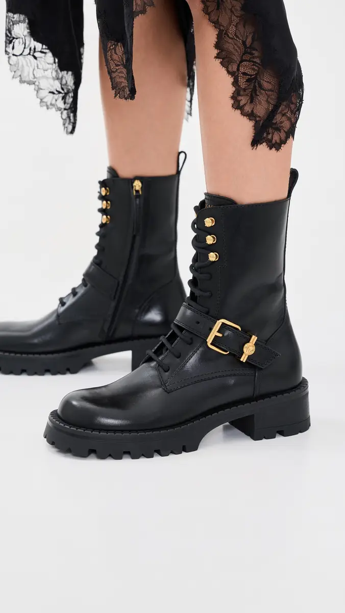 Versace Calf Leather Booties | Thumbnail 3 Versace Calf Leather Booties | Thumbnail 3