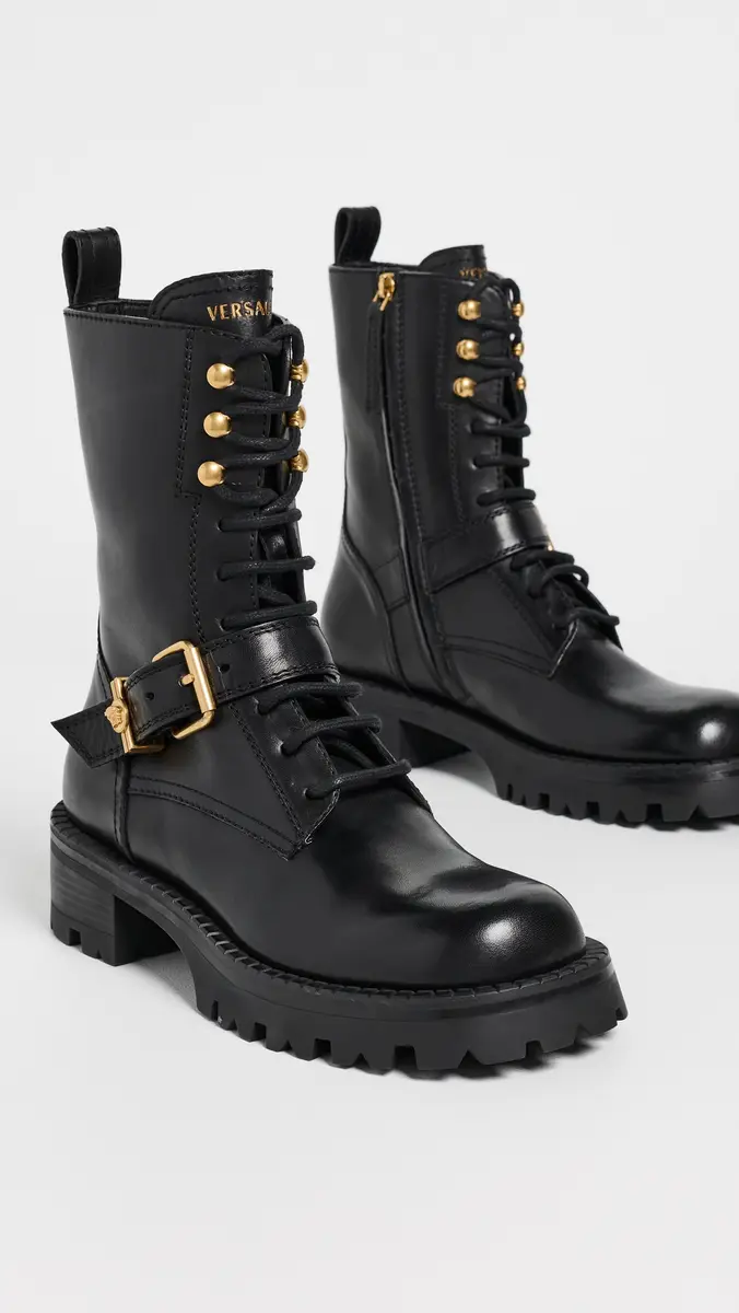 Versace Calf Leather Booties | Thumbnail 5 Versace Calf Leather Booties | Thumbnail 5