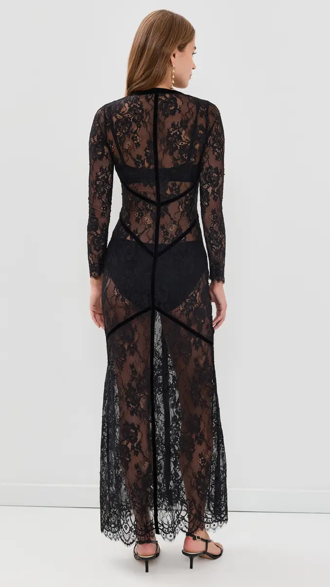L'Agence Poesy Lace Maxi Dress | Thumbnail 4