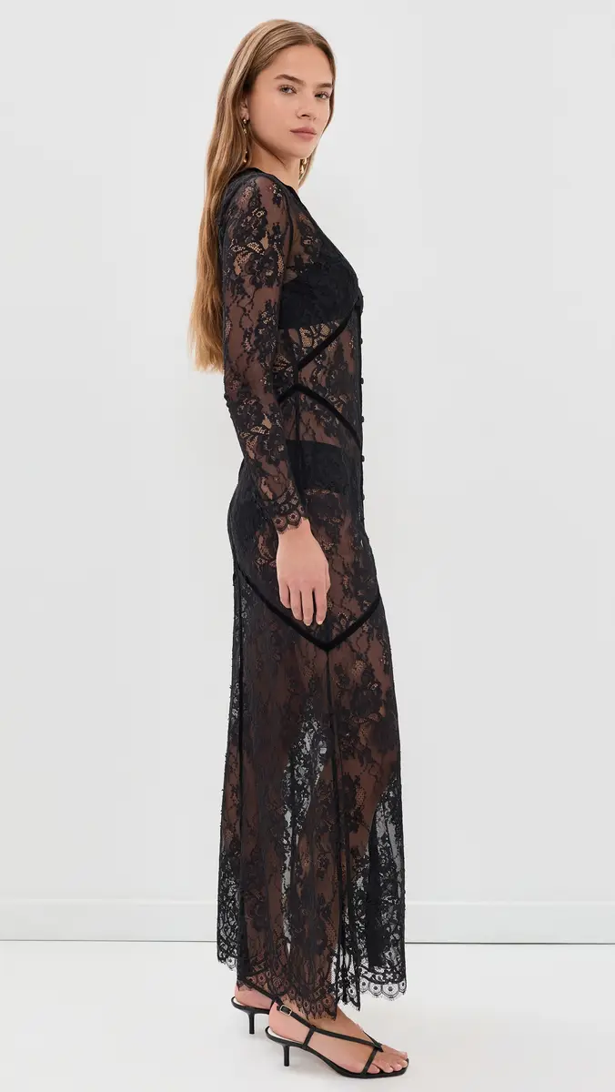 L'Agence Poesy Lace Maxi Dress | Thumbnail 5
