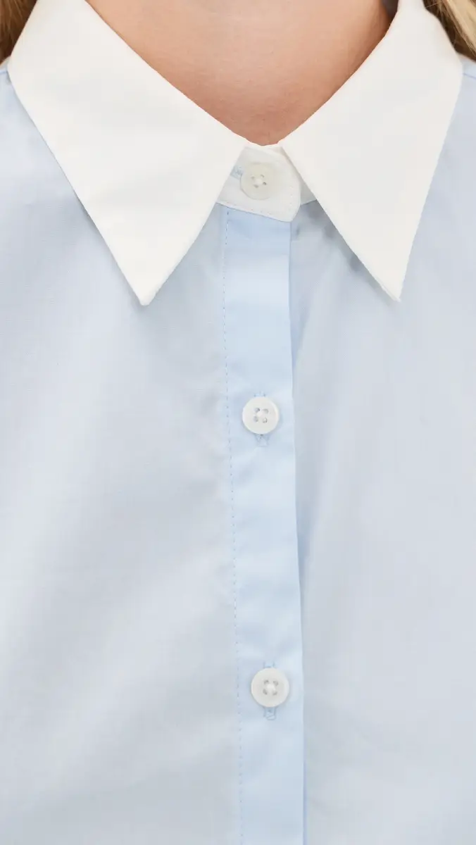 Favorite Daughter The Tuck In Collar Dickey Blue/White | Thumbnail 6 Favorite Daughter The Tuck In Collar Dickey Blue/White | Thumbnail 6