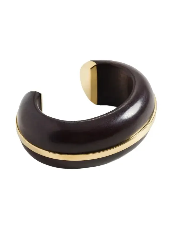 Halo Cuff In Acacia Wood Brown Halo Cuff In Acacia Wood Brown