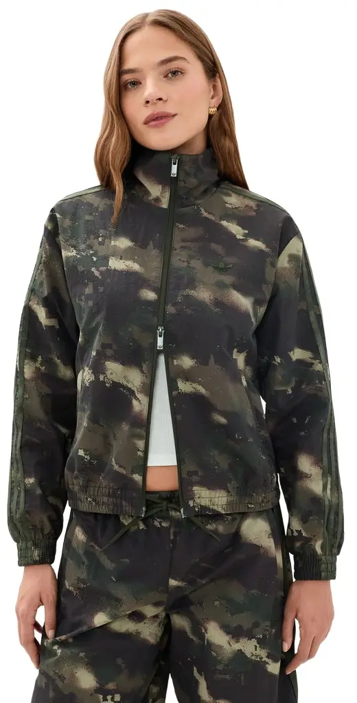 Camouflage Loose Track Top Camouflage Loose Track Top