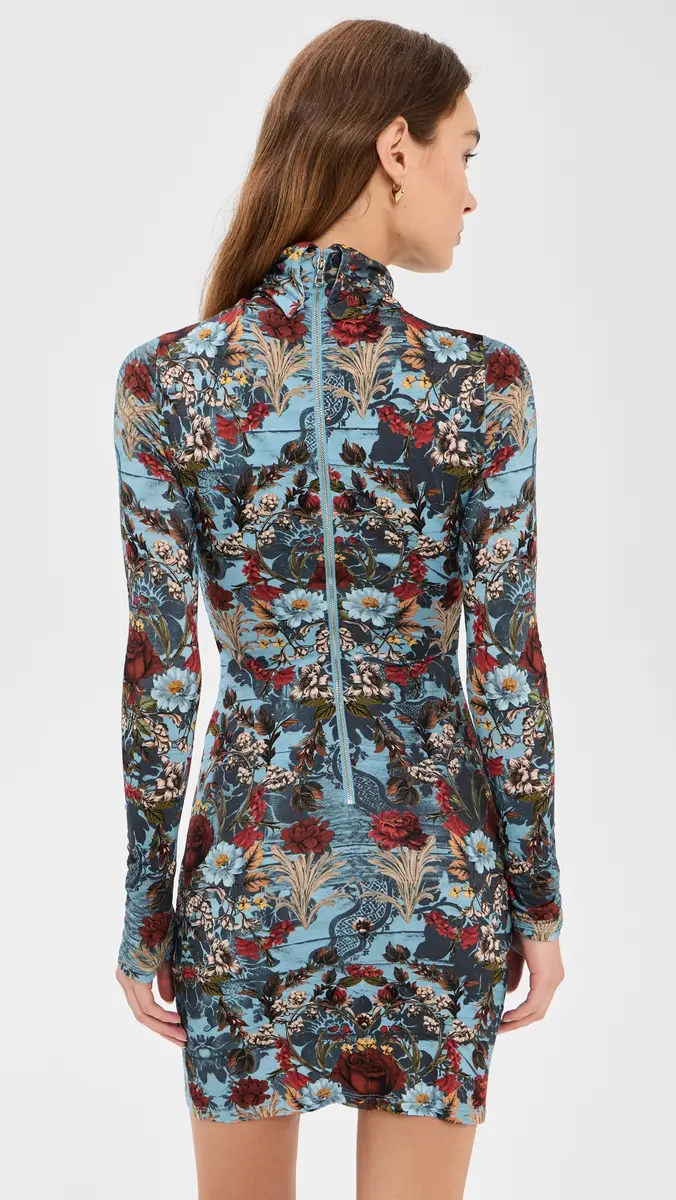 Alice + Olivia Delora Folded Turtleneck Mini Dress | Thumbnail 3