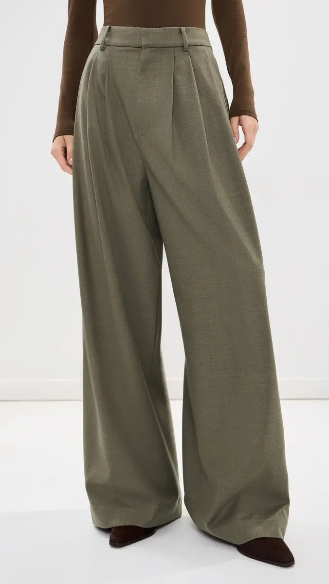 Tibi Cozy Flannel Triple Pleat Pants | Thumbnail 2 Tibi Cozy Flannel Triple Pleat Pants | Thumbnail 2