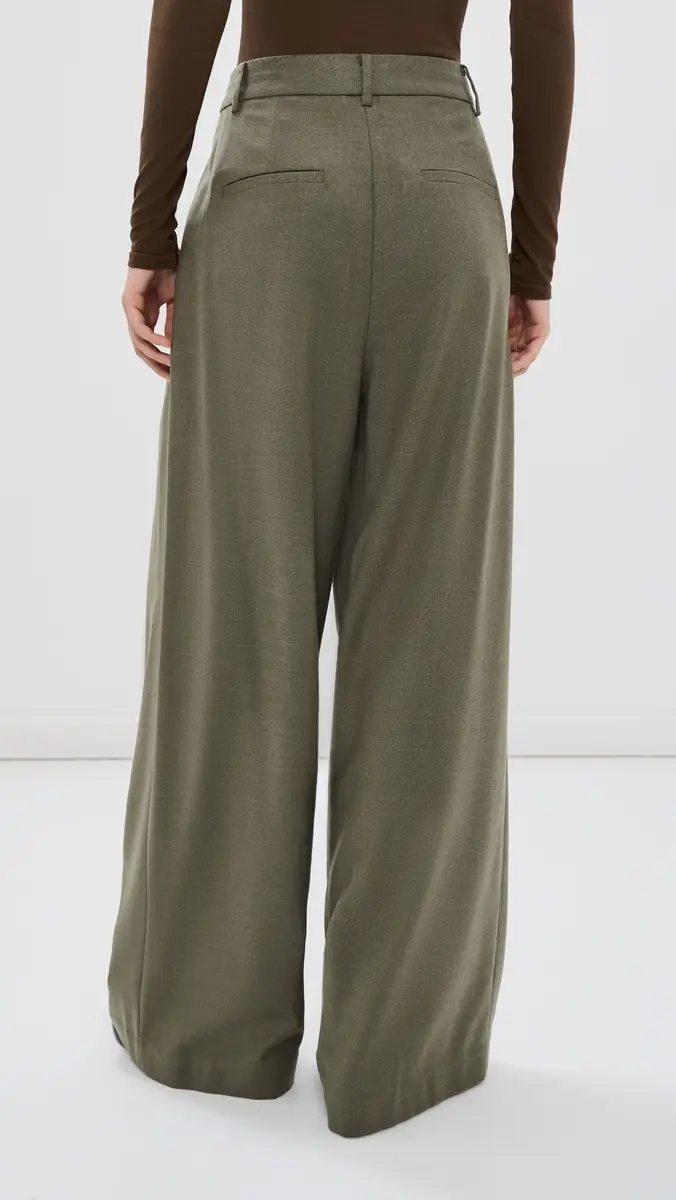 Tibi Cozy Flannel Triple Pleat Pants | Thumbnail 3 Tibi Cozy Flannel Triple Pleat Pants | Thumbnail 3