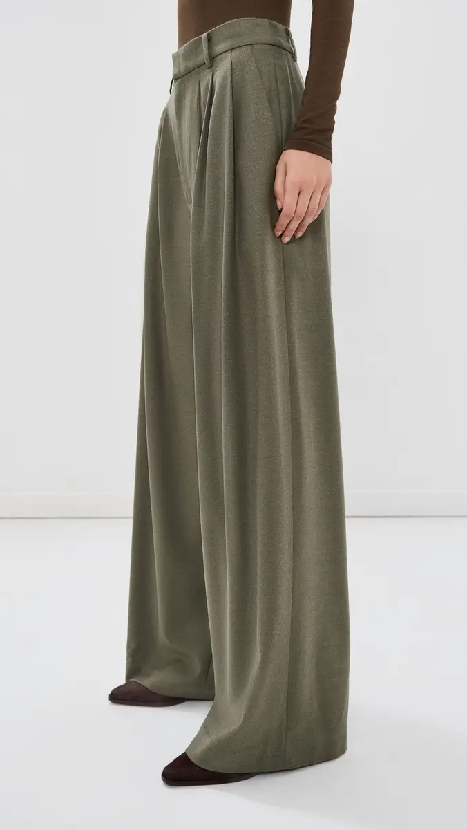 Tibi Cozy Flannel Triple Pleat Pants | Thumbnail 4 Tibi Cozy Flannel Triple Pleat Pants | Thumbnail 4