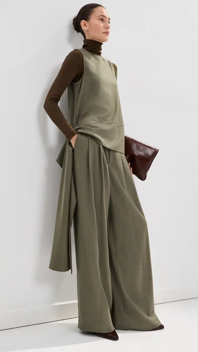 Tibi Cozy Flannel Triple Pleat Pants | Thumbnail 5 Tibi Cozy Flannel Triple Pleat Pants | Thumbnail 5