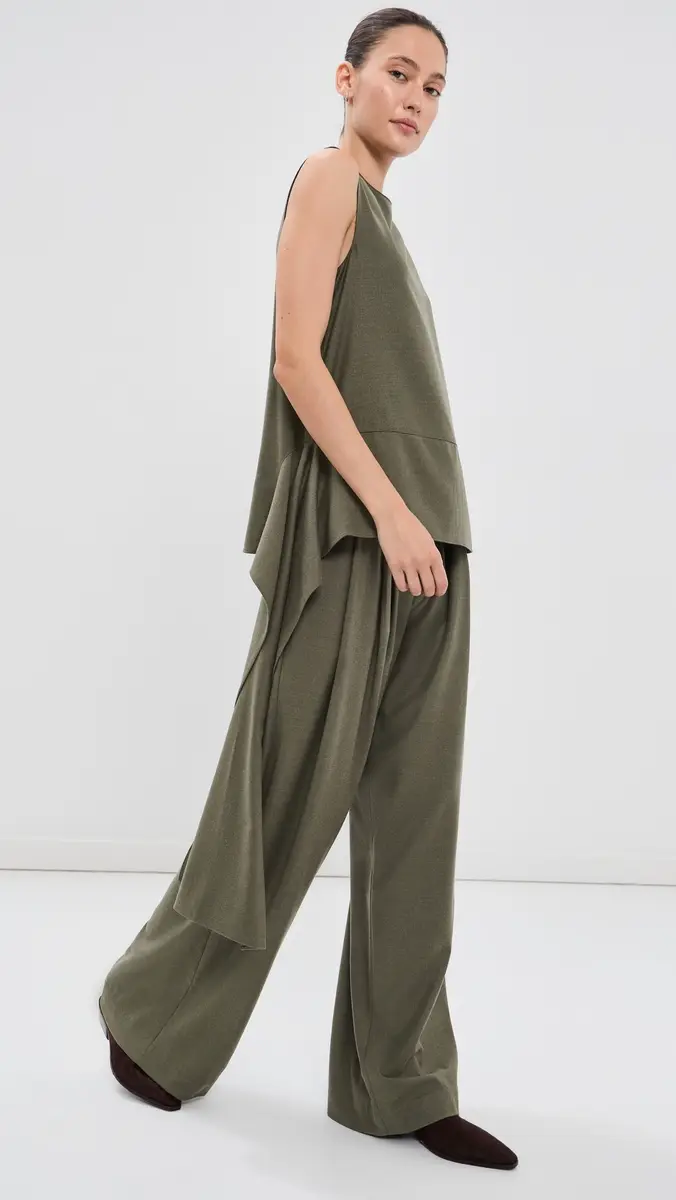 Tibi Cozy Flannel Triple Pleat Pants | Thumbnail 6 Tibi Cozy Flannel Triple Pleat Pants | Thumbnail 6