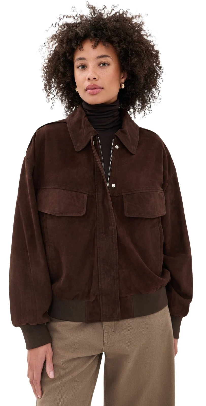 Trevanna Suede Bomber Jacket Trevanna Suede Bomber Jacket