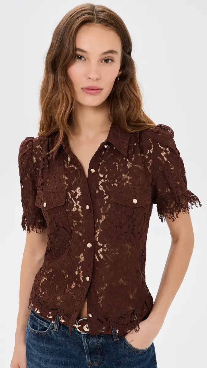 Generation Love Mikaelle Lace Shirt | Thumbnail 2 Generation Love Mikaelle Lace Shirt | Thumbnail 2