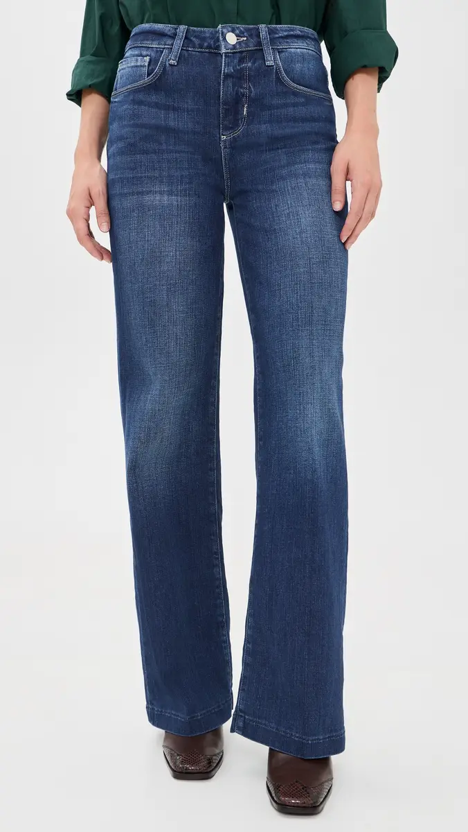 L'Agence Petite Scottie Wide Leg Jeans | Thumbnail 2 L'Agence Petite Scottie Wide Leg Jeans | Thumbnail 2