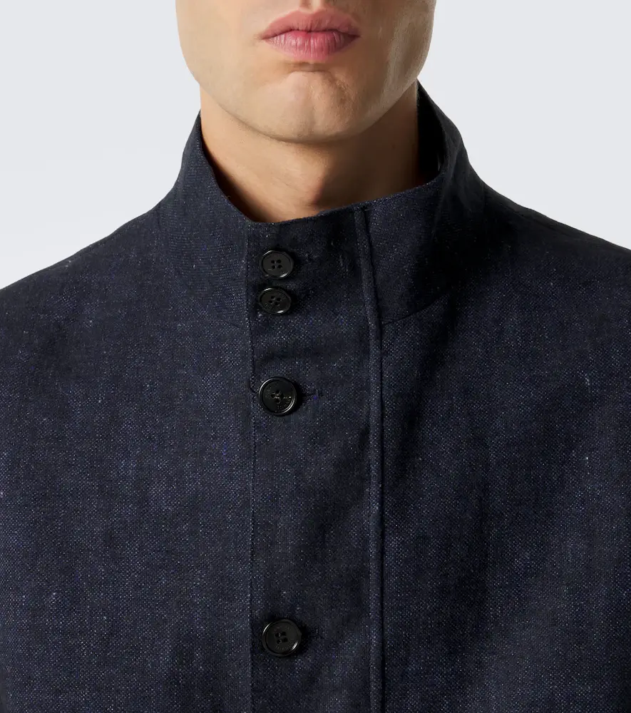 dunhill Linen reversible vest | Thumbnail 2 dunhill Linen reversible vest | Thumbnail 2