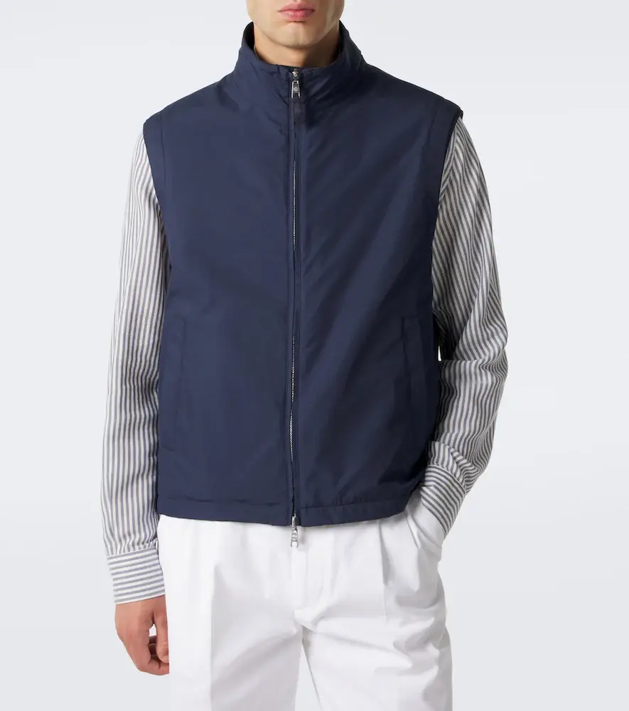 dunhill Linen reversible vest | Thumbnail 4 dunhill Linen reversible vest | Thumbnail 4