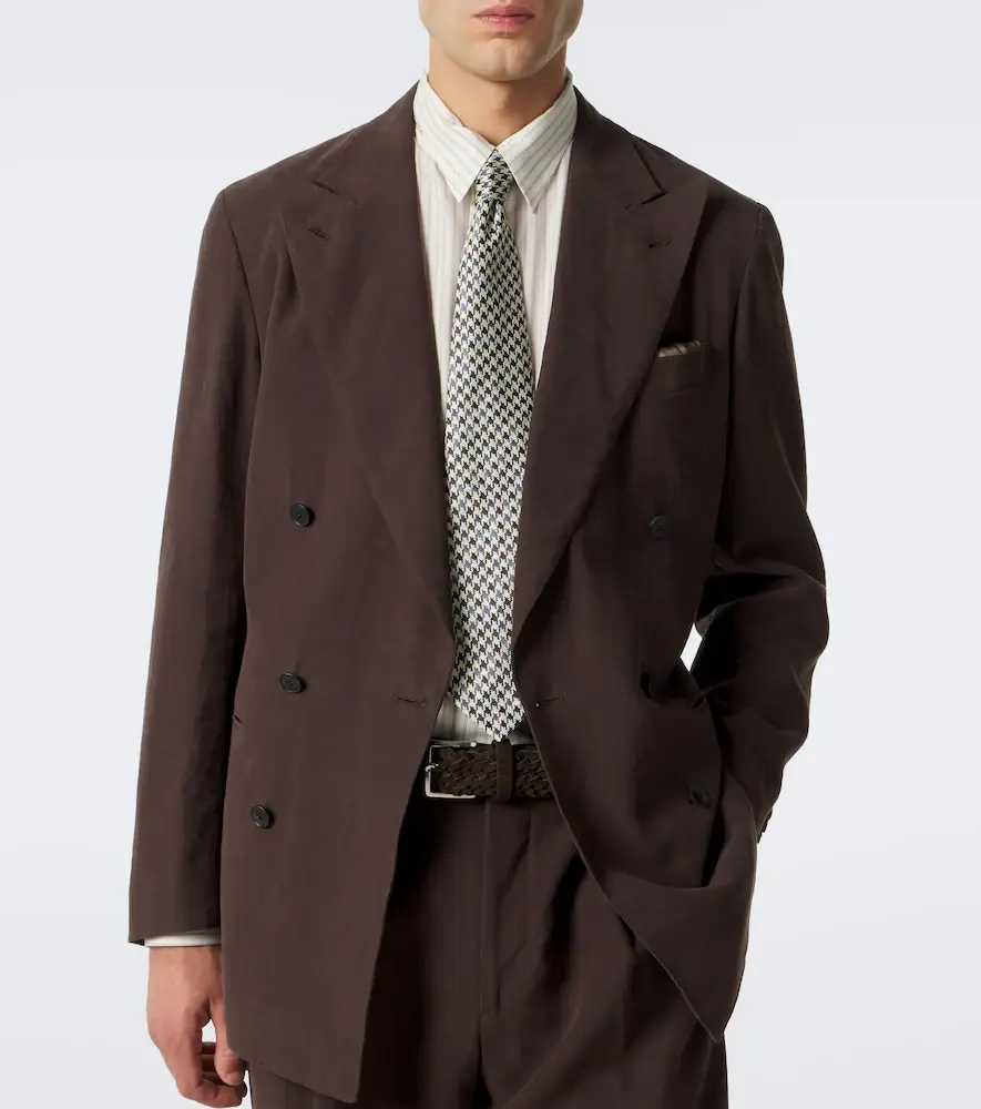 dunhill Houndstooth silk tie | Thumbnail 2 dunhill Houndstooth silk tie | Thumbnail 2