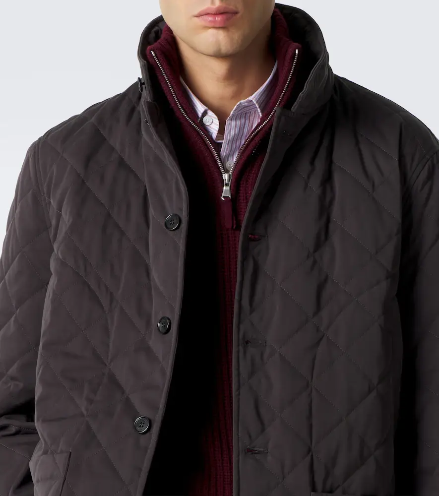 dunhill Quilted cotton and silk jacket | Thumbnail 8