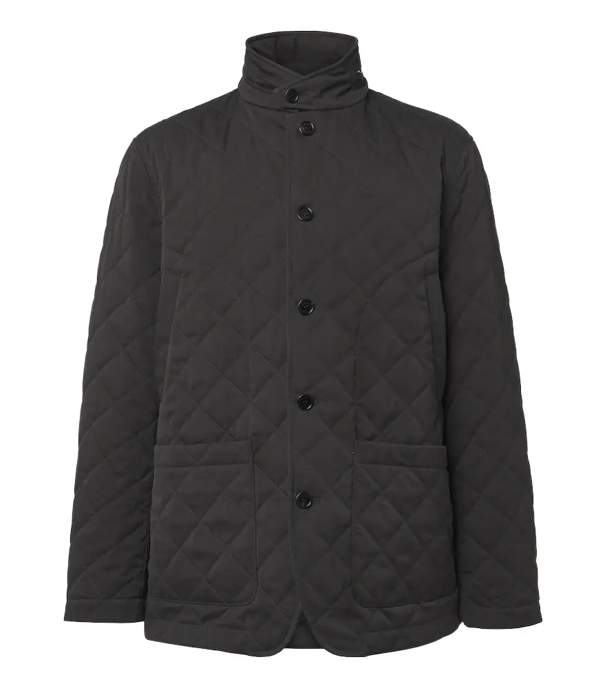 Quilted cotton and silk jacket