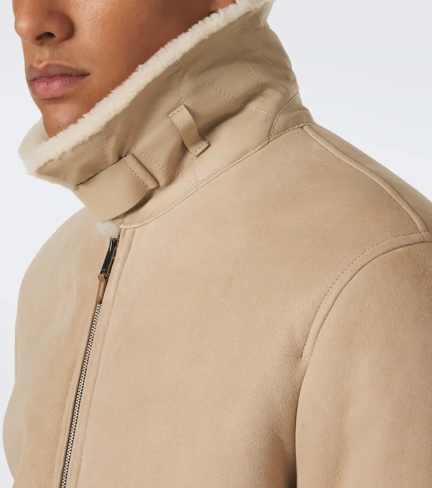 Canali Shearling-trimmed suede blouson jacket | Thumbnail 3 Canali Shearling-trimmed suede blouson jacket | Thumbnail 3