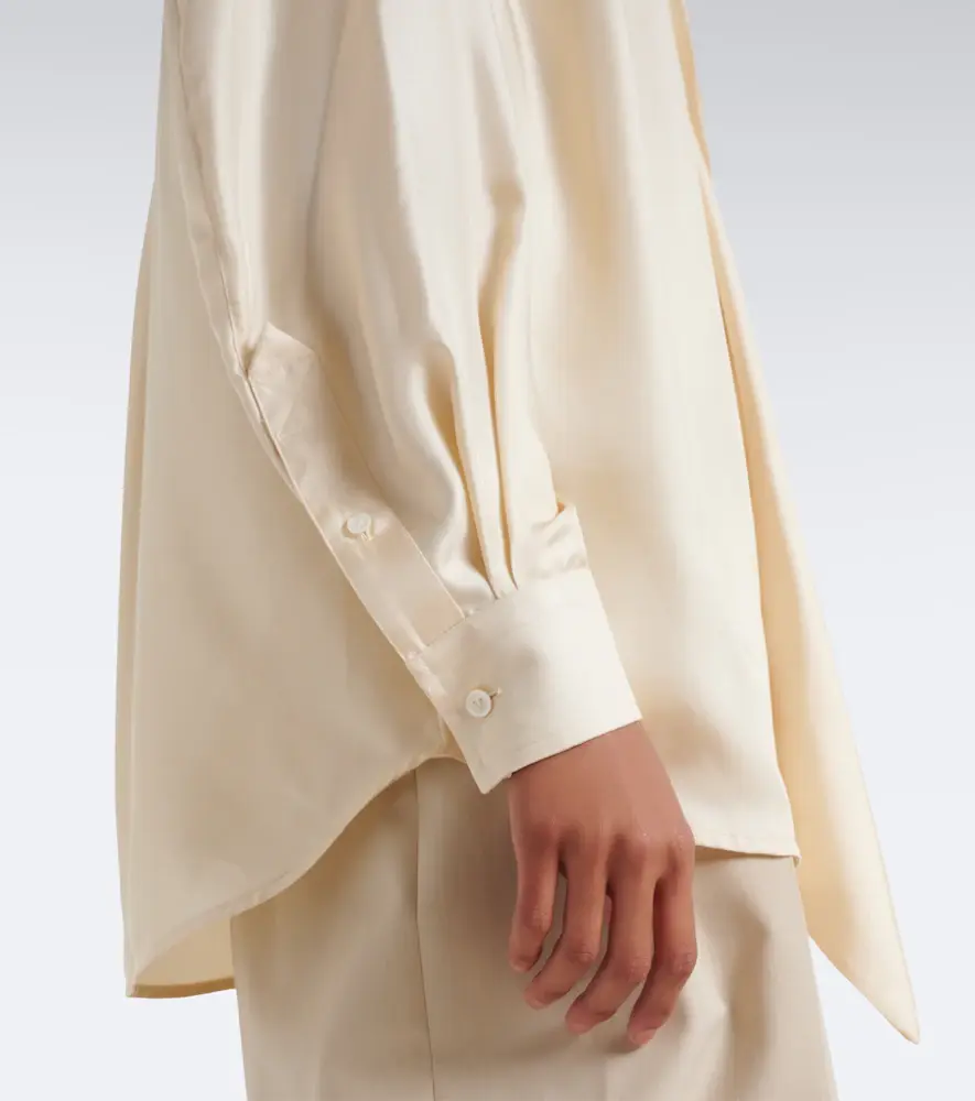 Bottega Veneta Tie-neck silk twill blouse | Thumbnail 3 Bottega Veneta Tie-neck silk twill blouse | Thumbnail 3