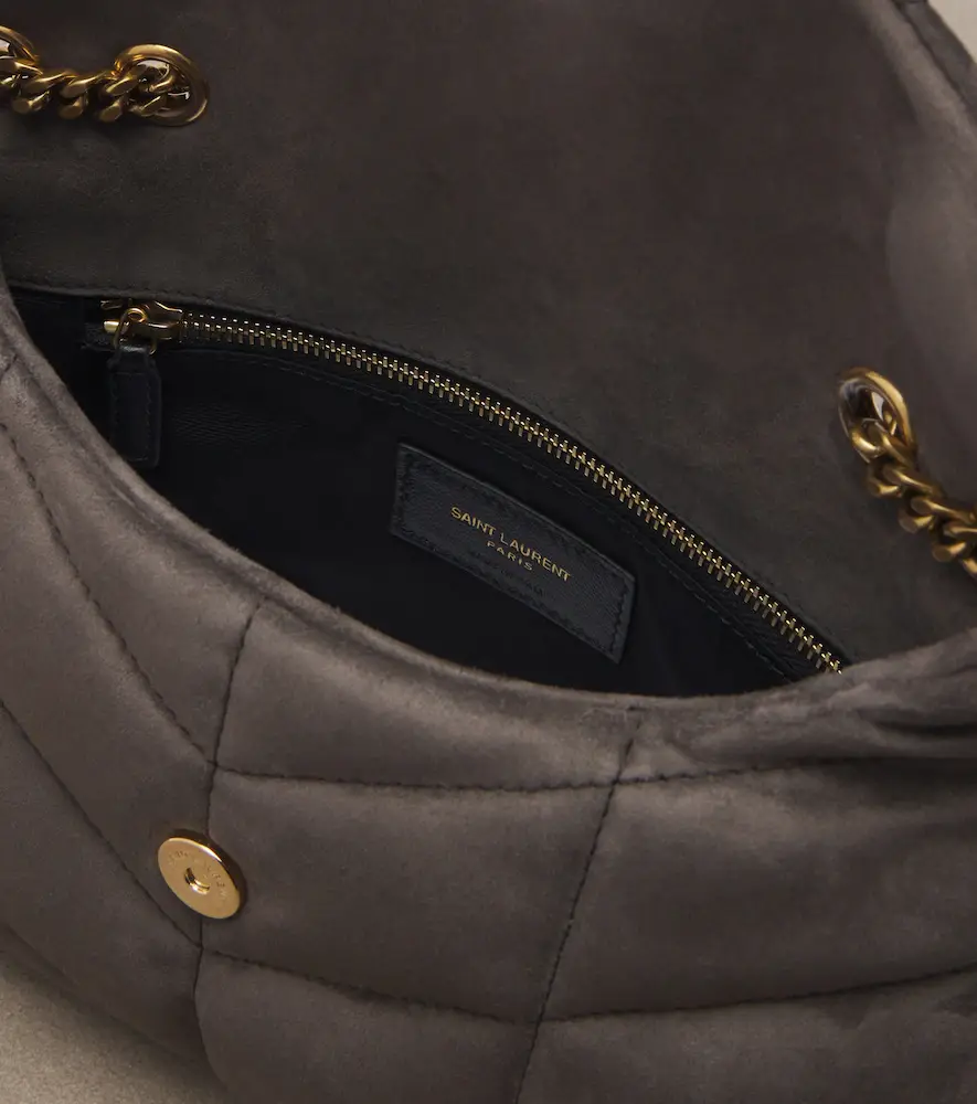 Saint Laurent Toy Puffer quilted suede shoulder bag | Thumbnail 3 Saint Laurent Toy Puffer quilted suede shoulder bag | Thumbnail 3