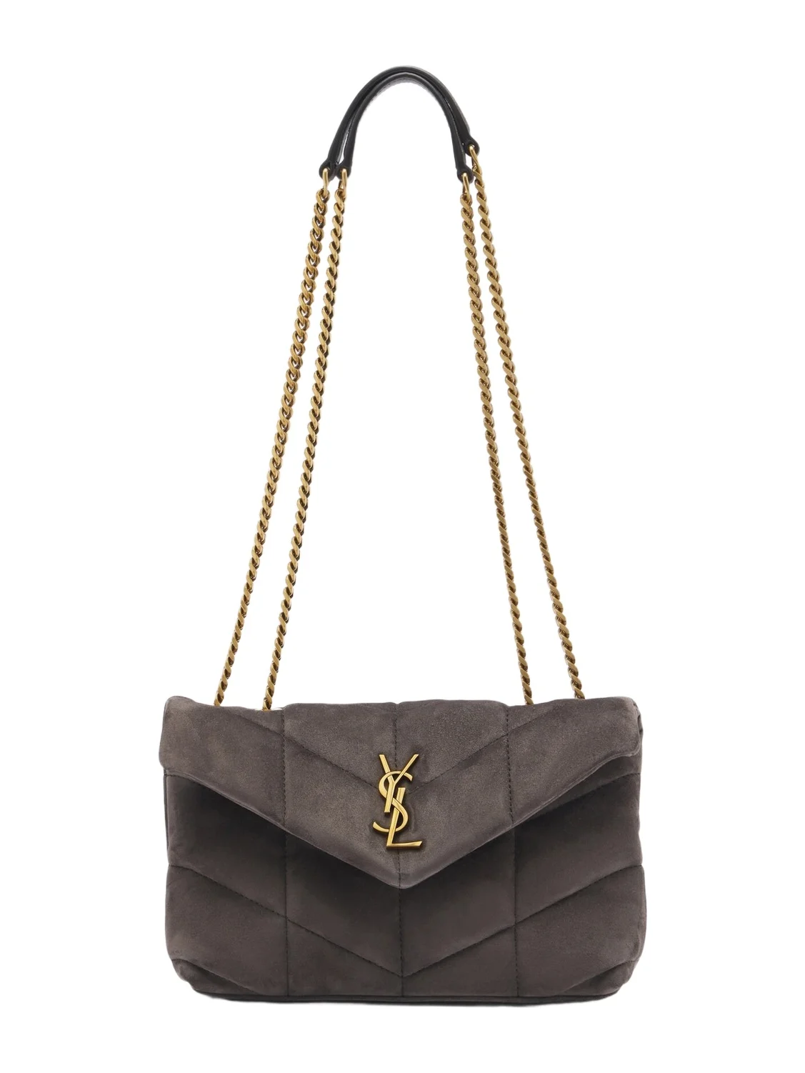 Saint Laurent Toy Puffer quilted suede shoulder bag