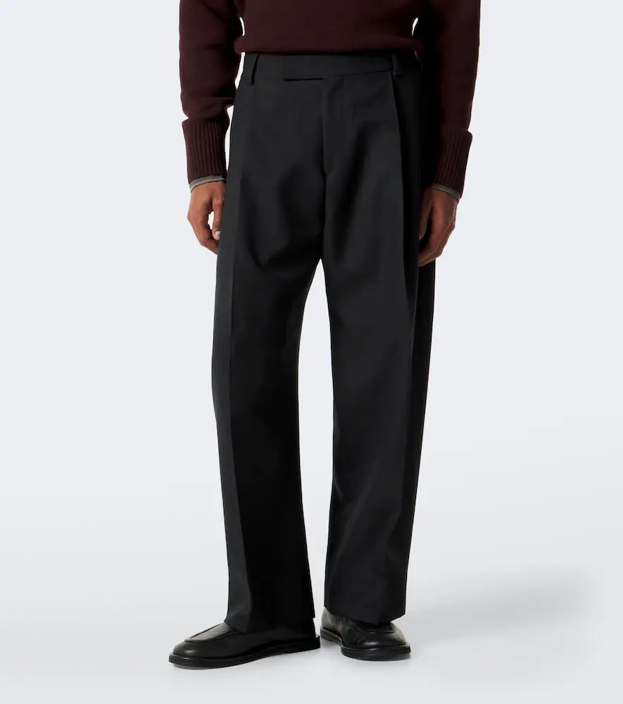 Studio Nicholson Pull pleated wool wide-leg pants | Thumbnail 2 Studio Nicholson Pull pleated wool wide-leg pants | Thumbnail 2