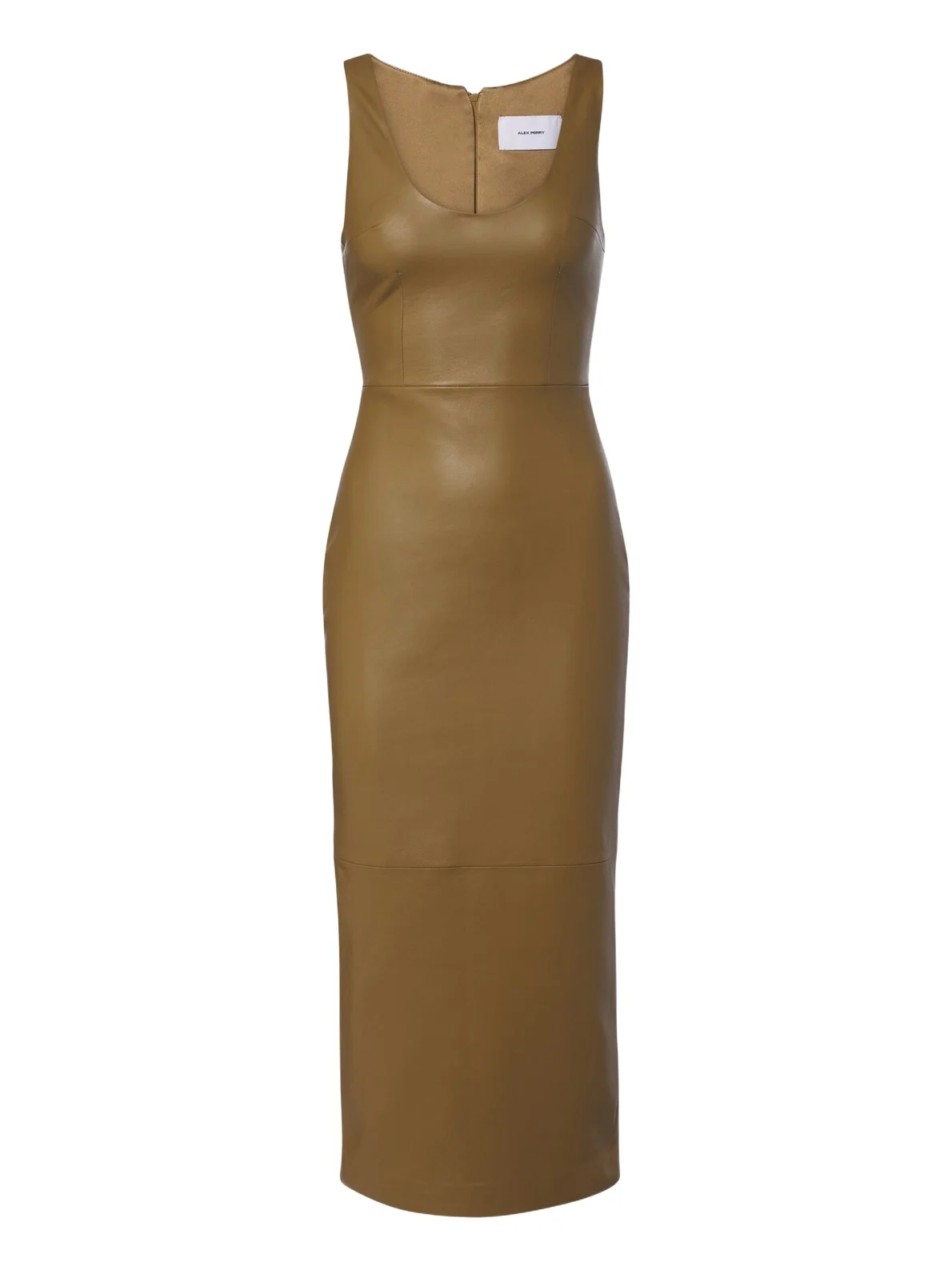 Alex Perry Leather midi dress