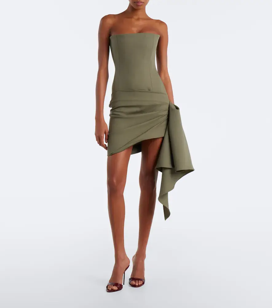 Alex Perry Draped virgin wool bustier dress | Thumbnail 2 Alex Perry Draped virgin wool bustier dress | Thumbnail 2