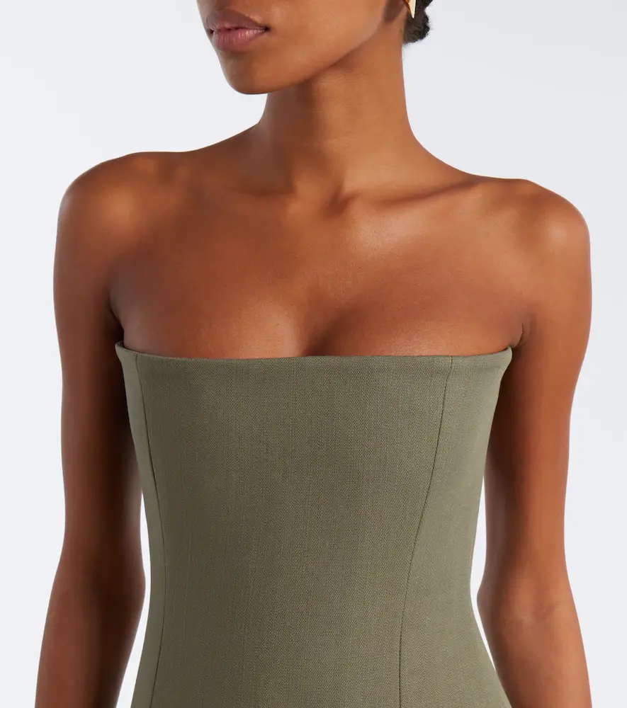 Alex Perry Draped virgin wool bustier dress | Thumbnail 3 Alex Perry Draped virgin wool bustier dress | Thumbnail 3