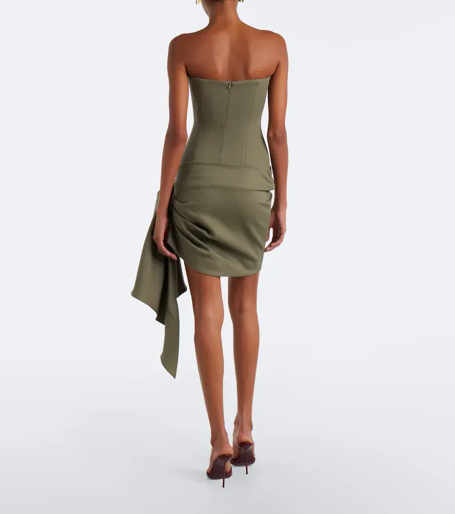Alex Perry Draped virgin wool bustier dress | Thumbnail 4 Alex Perry Draped virgin wool bustier dress | Thumbnail 4