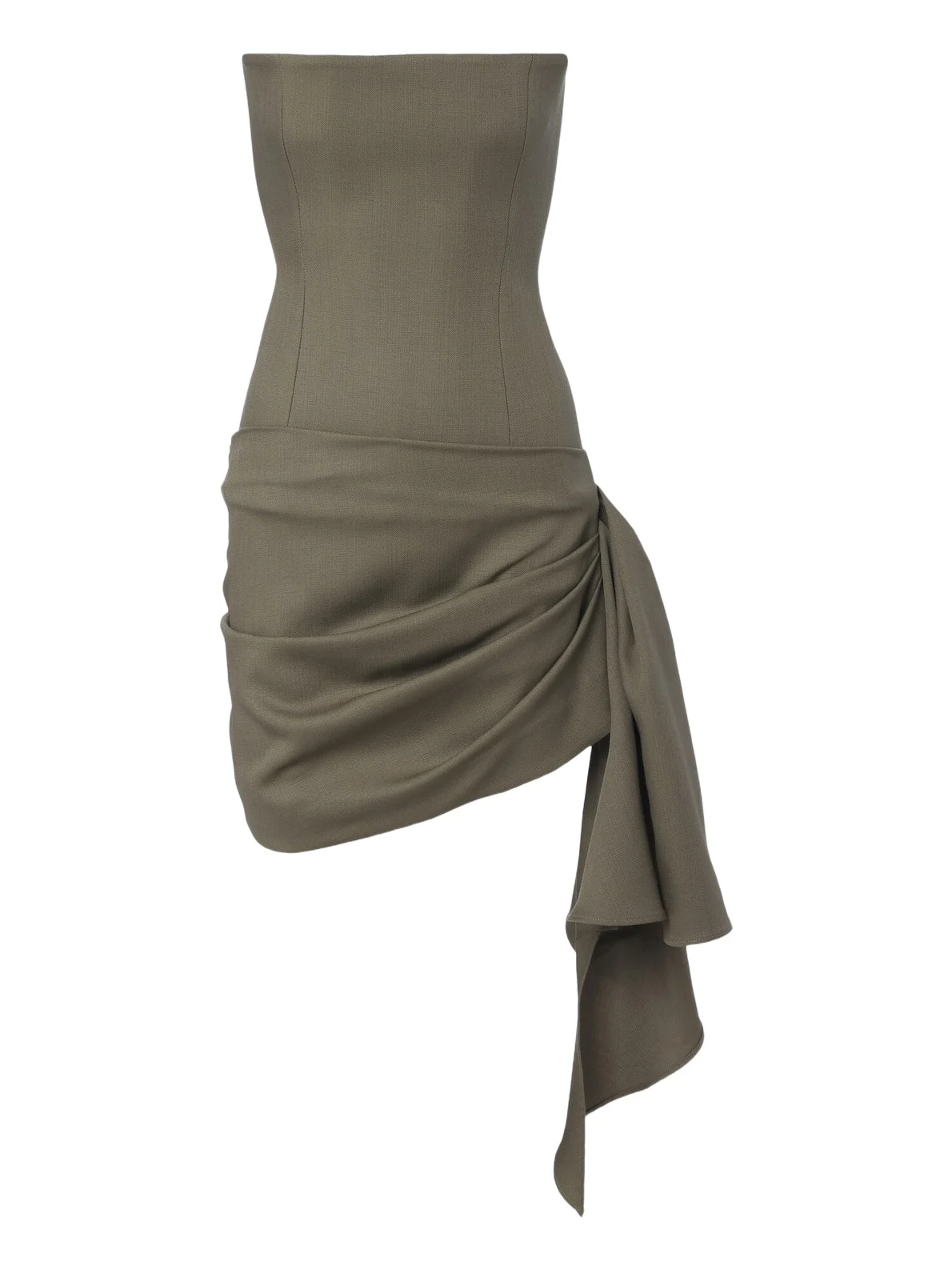 Draped virgin wool bustier dress Draped virgin wool bustier dress