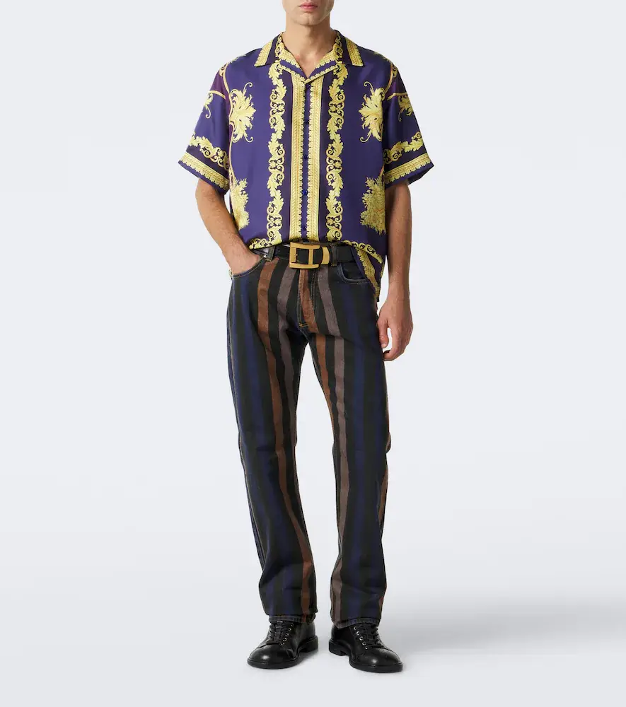 Versace Barocco silk twill shirt | Thumbnail 2 Versace Barocco silk twill shirt | Thumbnail 2