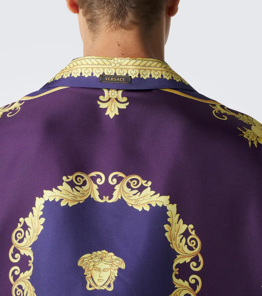 Versace Barocco silk twill shirt | Thumbnail 4 Versace Barocco silk twill shirt | Thumbnail 4