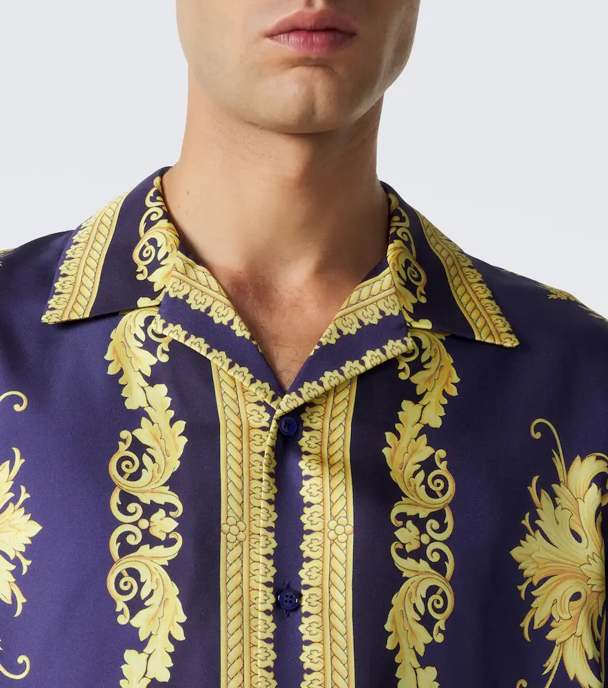 Versace Barocco silk twill shirt | Thumbnail 5 Versace Barocco silk twill shirt | Thumbnail 5
