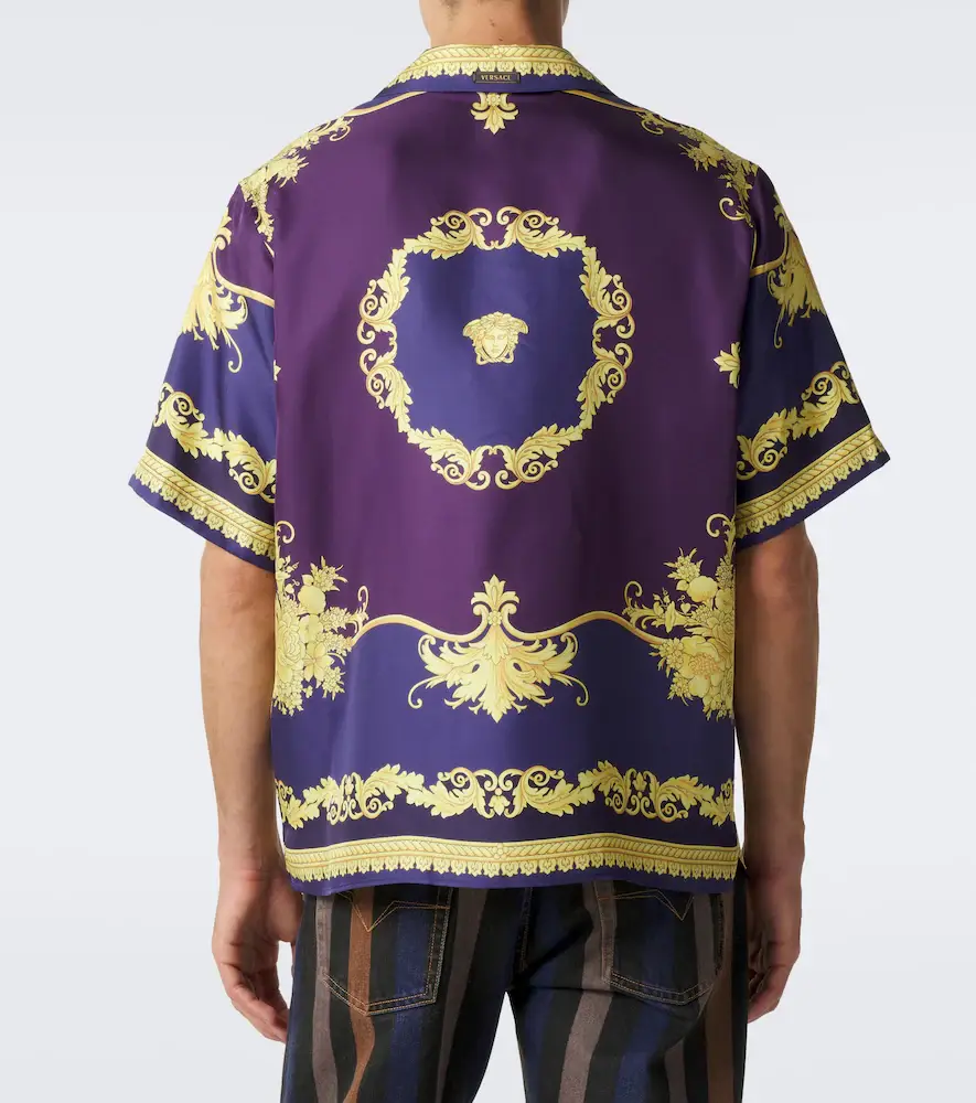 Versace Barocco silk twill shirt | Thumbnail 7 Versace Barocco silk twill shirt | Thumbnail 7
