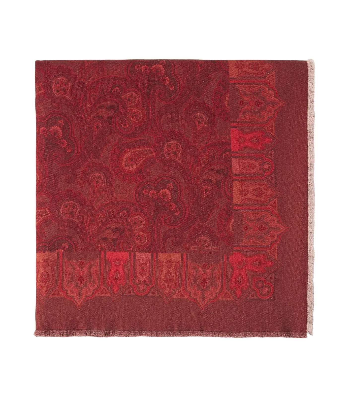 Etro Paisley printed wool throw