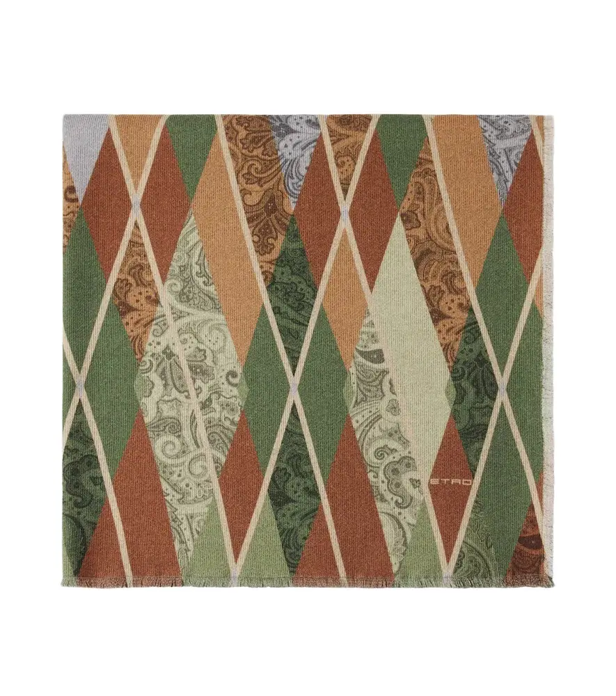 Etro Harlequin wool throw