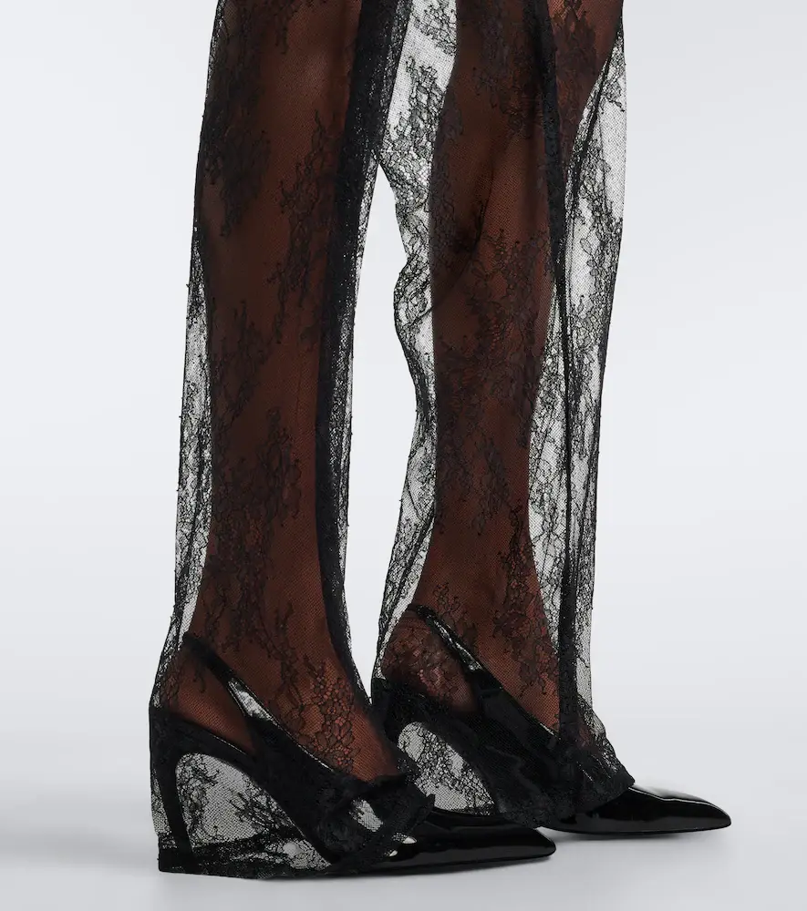 BLUMARINE Lace-trimmed wide-leg jeans | Thumbnail 7 BLUMARINE Lace-trimmed wide-leg jeans | Thumbnail 7