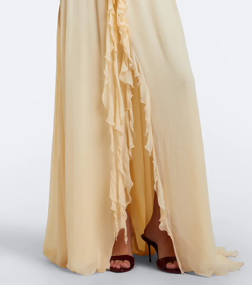 BLUMARINE Ruffled georgette maxi dress | Thumbnail 3 BLUMARINE Ruffled georgette maxi dress | Thumbnail 3
