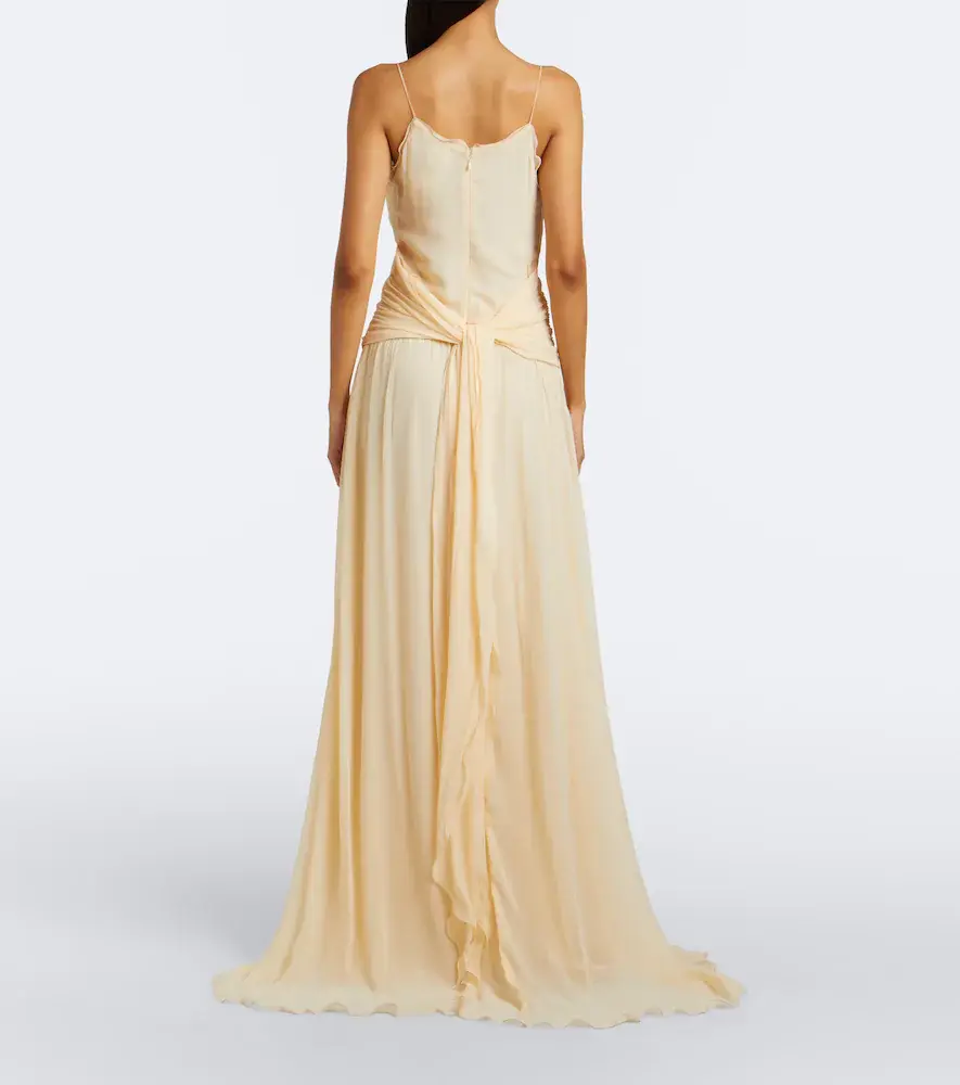 BLUMARINE Ruffled georgette maxi dress | Thumbnail 6 BLUMARINE Ruffled georgette maxi dress | Thumbnail 6