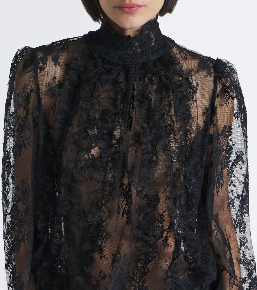 Retrofête Retrofête Ysolde sheer lace minidress | Thumbnail 4 Retrofête Retrofête Ysolde sheer lace minidress | Thumbnail 4