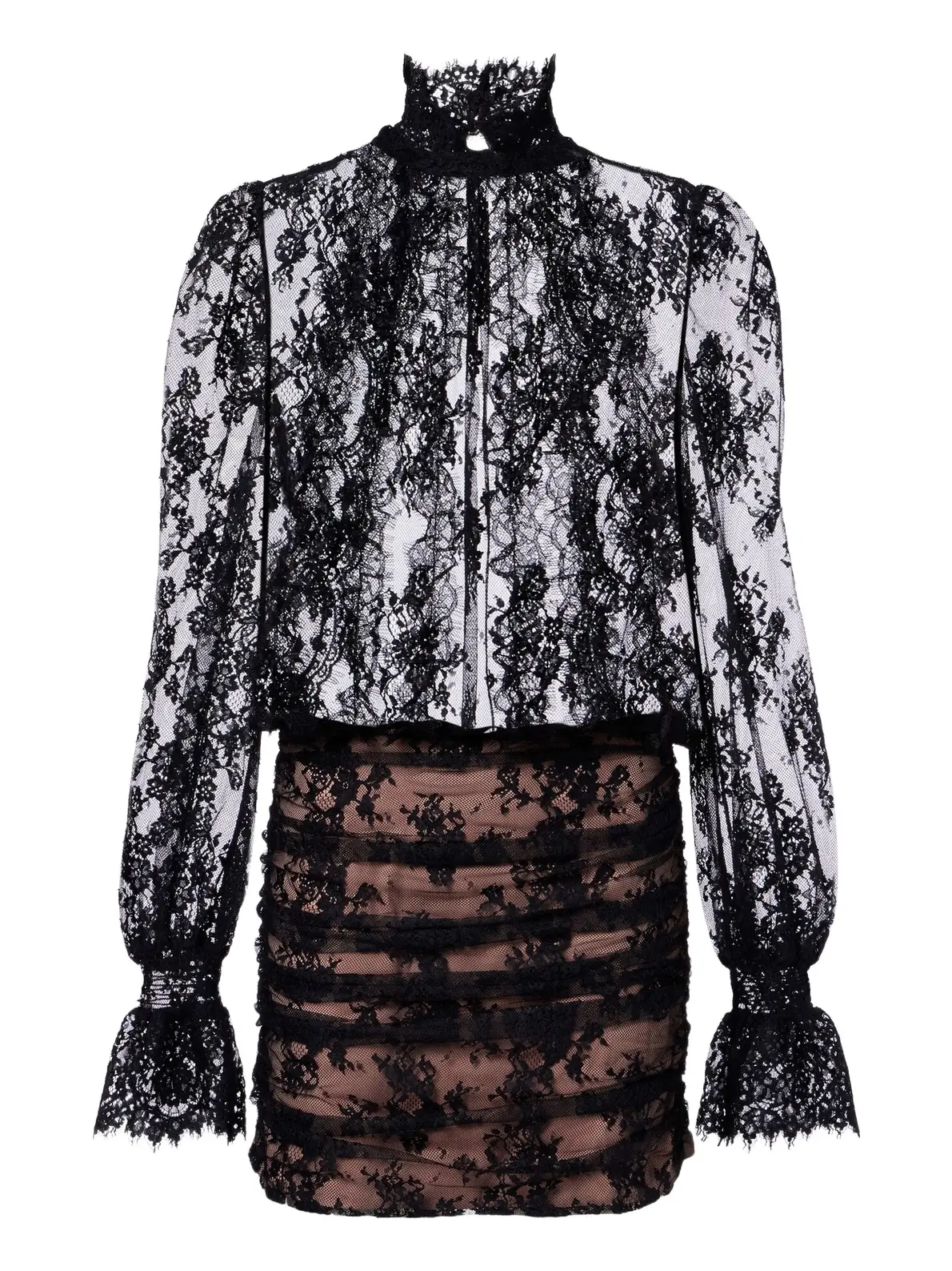Retrofête Ysolde sheer lace minidress