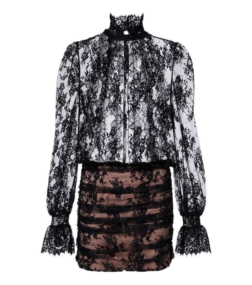 Retrofête Ysolde sheer lace minidress Retrofête Ysolde sheer lace minidress