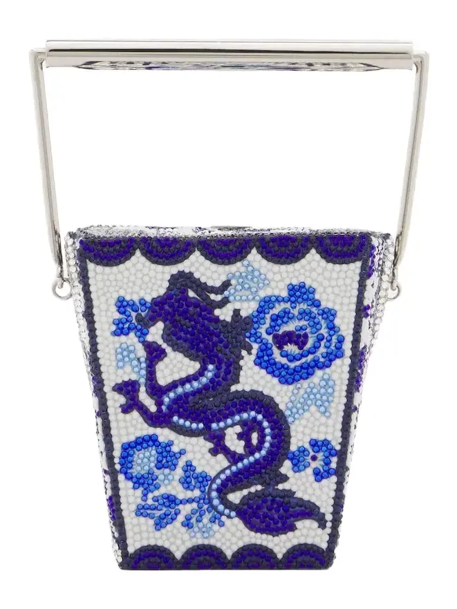 Take Out Box Blue Dragon embellished clutch