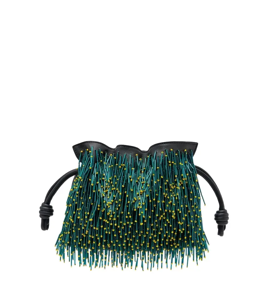 Loewe Flamenco Mimosa Mini leather clutch