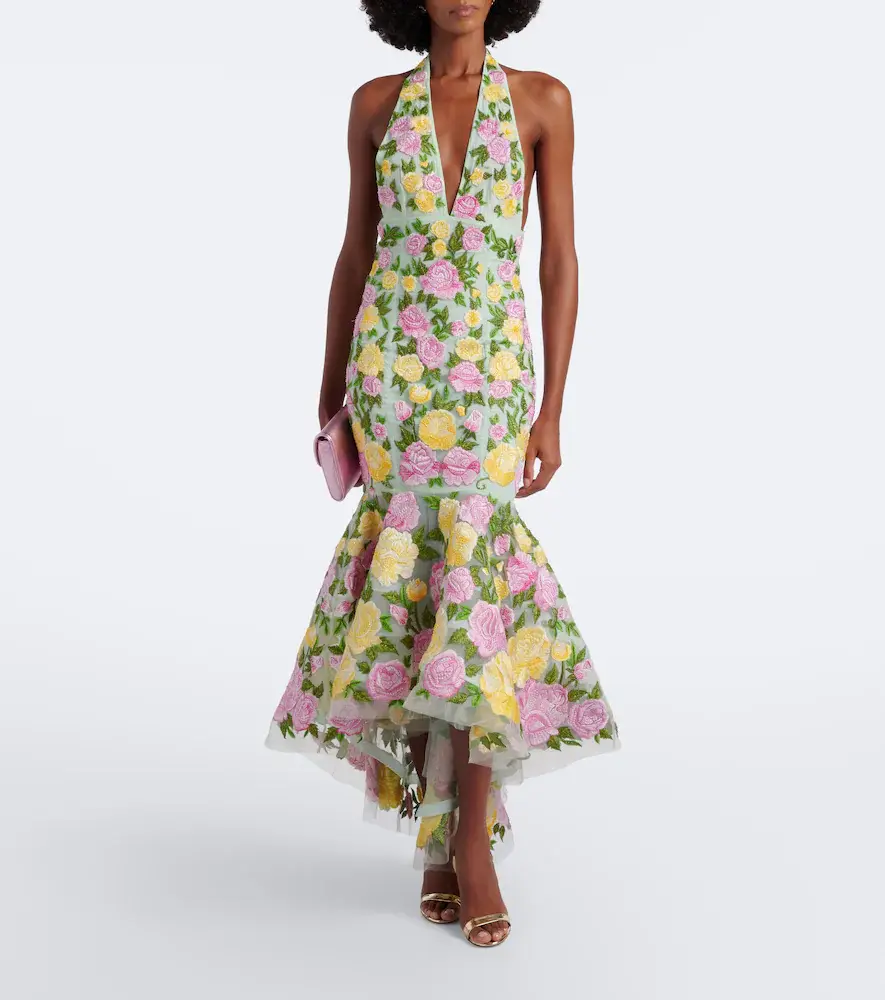 LA FUORI Là Fuori La Roseraie embroidered cocktail dress | Thumbnail 2