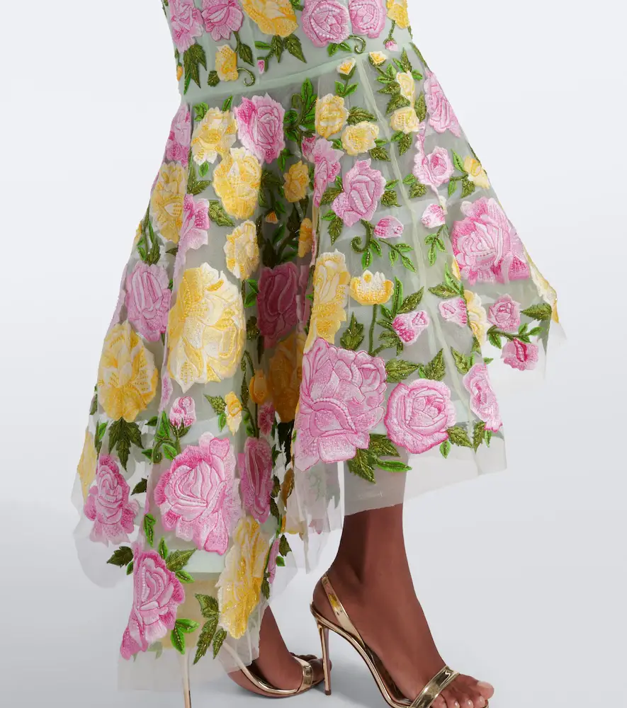LA FUORI Là Fuori La Roseraie embroidered cocktail dress | Thumbnail 4