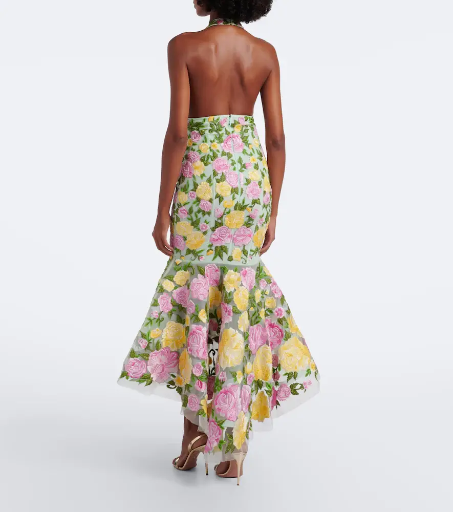 LA FUORI Là Fuori La Roseraie embroidered cocktail dress | Thumbnail 5